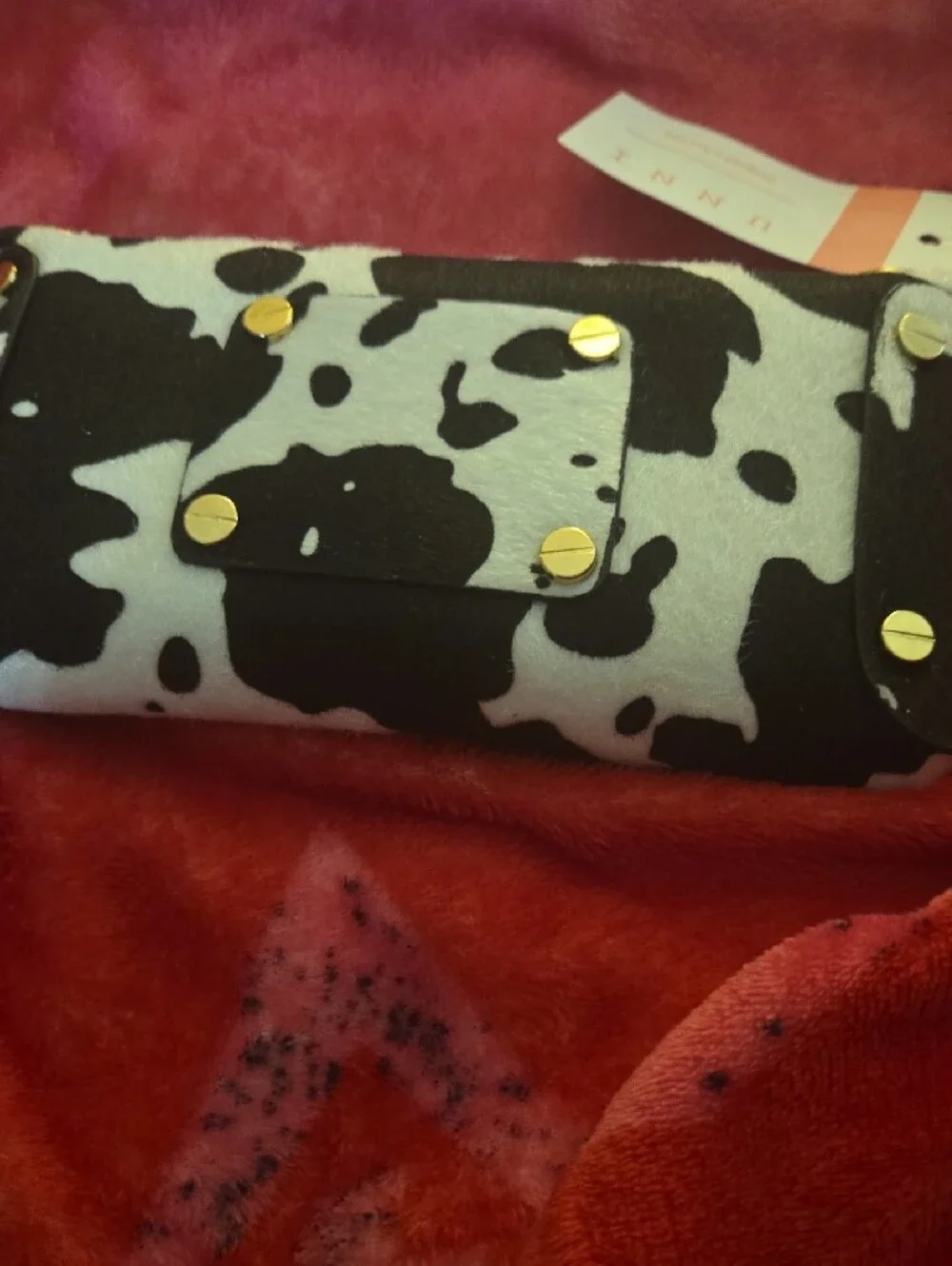 Western Cow-Print Faux Haircalf Clutch, Wallet, Crossbody- 3 Straps Included!!